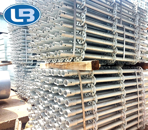 Galvanized ringlock scaffolding standards